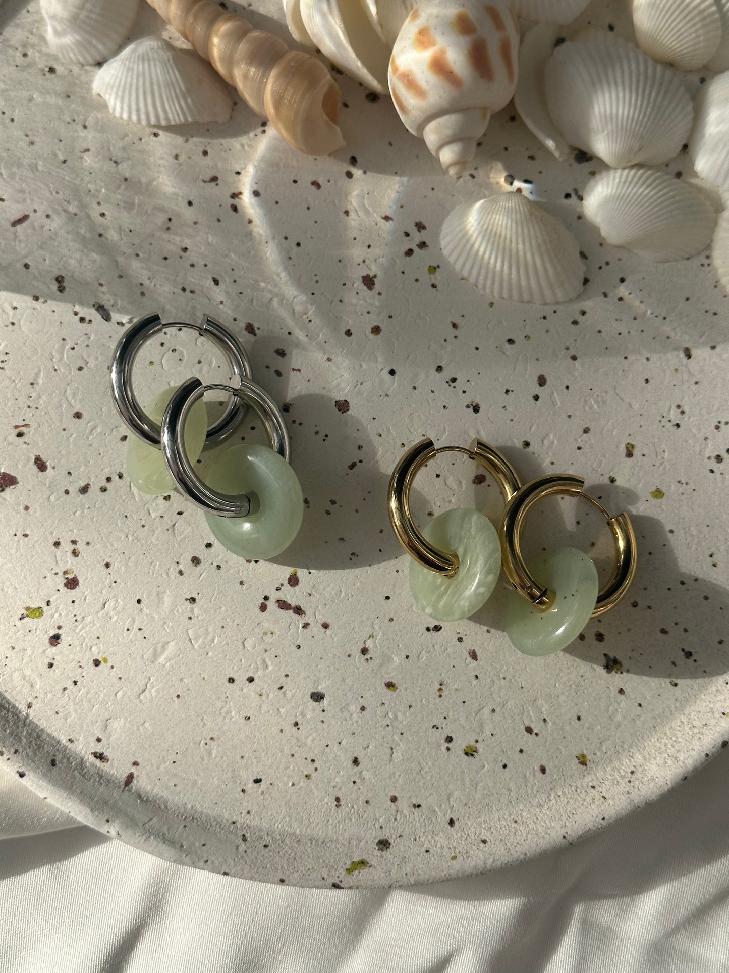Boucles d'oreilles personnalisables - donuts en pierres naturelles 🇫🇷